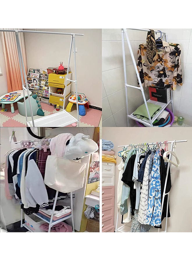 AGD Metal Clothes Organizer Rack White 55*42*160cm - Image 4