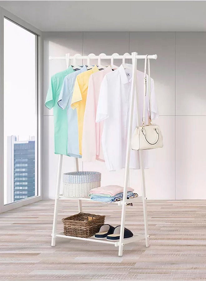 AGD Metal Clothes Organizer Rack White 55*42*160cm - Image 2