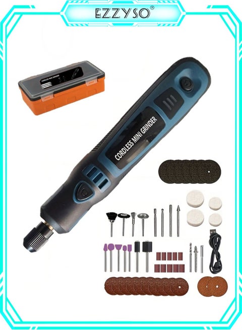 1 Set DIY Small Electric Grinder, Household Hand-held Electric Polishing Tool For Jade Engraving, USB Rechargeable Electric Grinder Set Mini Small Electric Grinder Pen, Power Tool