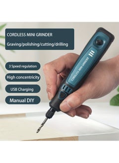 EzzySo 1 Set DIY Small Electric Grinder, Household Hand-held Electric Polishing Tool For Jade Engraving, USB Rechargeable Electric Grinder Set Mini Small Electric Grinder Pen, Power Tool  - Image 5