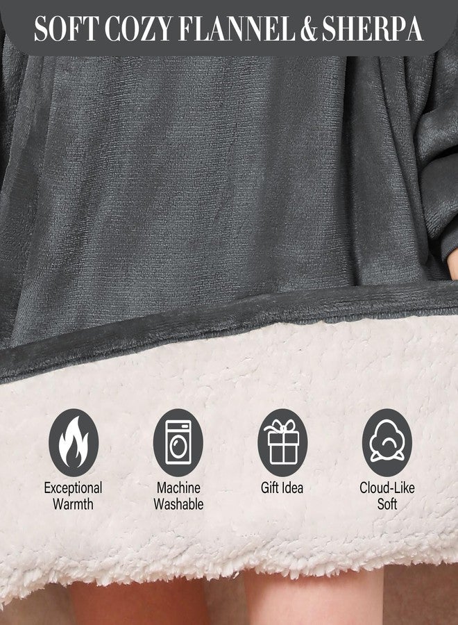 LetsFunny Blanket Hoodie,Oversized Wearable Sherpa Fleece Blanket Sweatshirt,Super Soft Warm Cozy with Giant Pocket,Gifts for Women Men Adults Teenagers Kids, One Size Fits All - Image 5