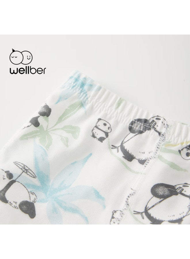 Wellber Kids Boys 4-pack Cotton Underwear A-class Boxer Briefs Fun Panda Set Size 130 - Image 4