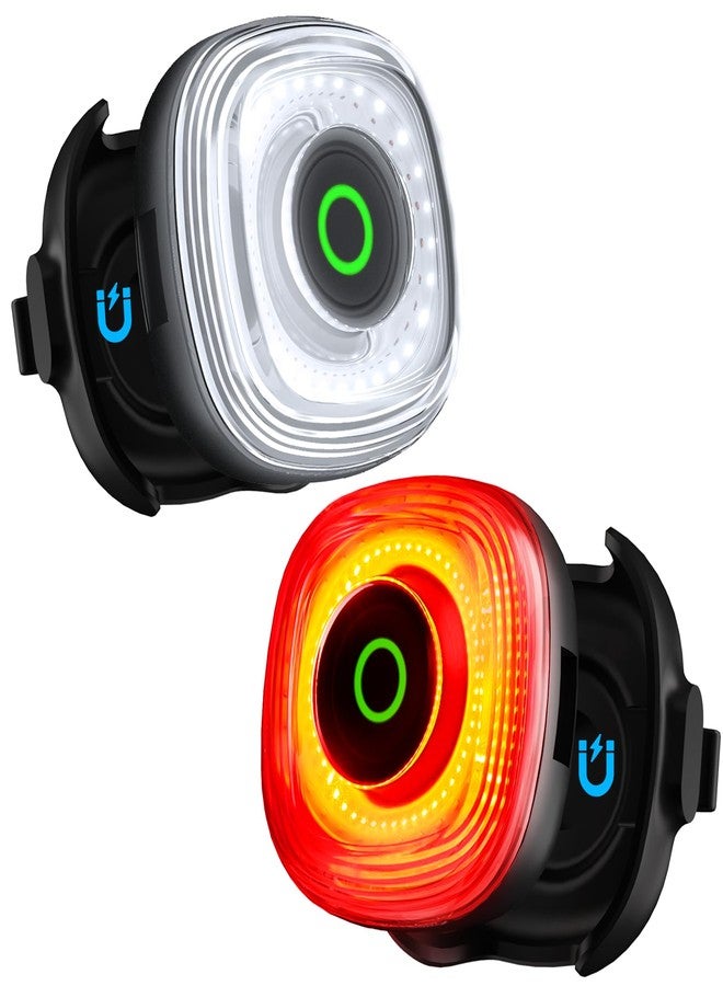 Magicshine Magnetic Bike Lights Front and Back, USB-C Rechargeable 1 Hrs Fast Charging,Daytime White Light and Night Red Light, IPX6 Waterproof Bike Lights for Night Riding(SEEMEE 150 MAG 2 Pack) - Image 1