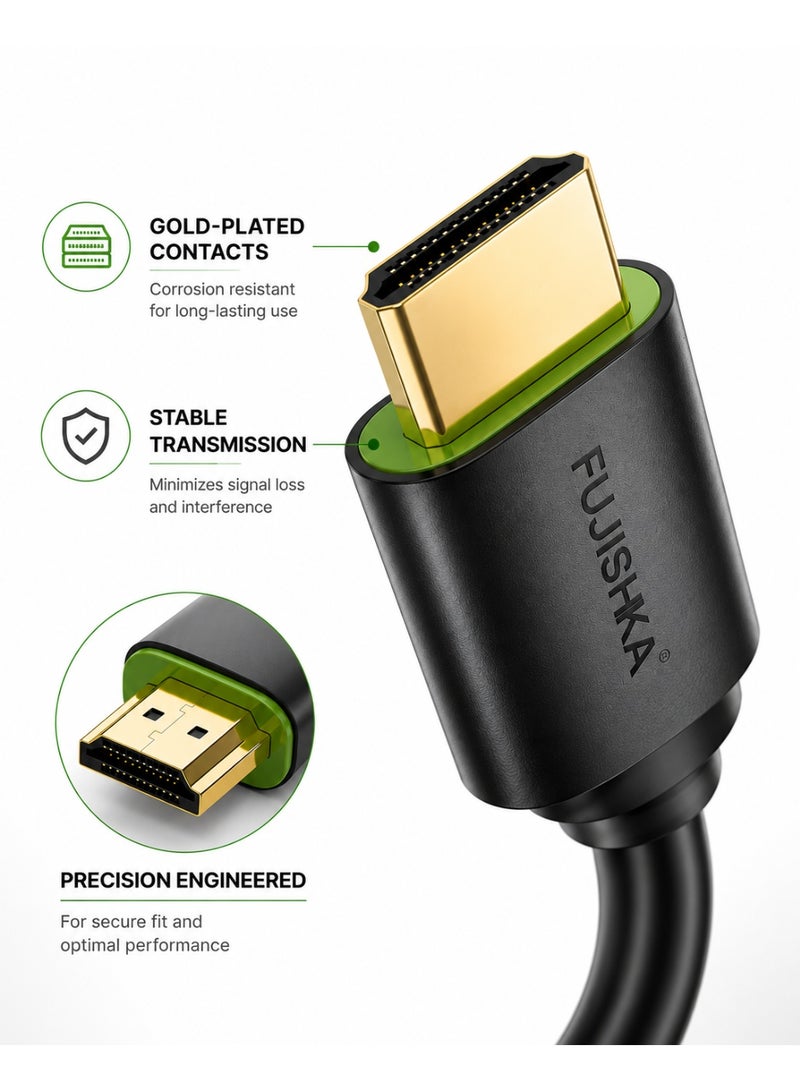 FUJISHKA High-Speed HDMI Cable 10M Full HD 1080P Gold-Plated for TV PS4 Xbox - Image 2