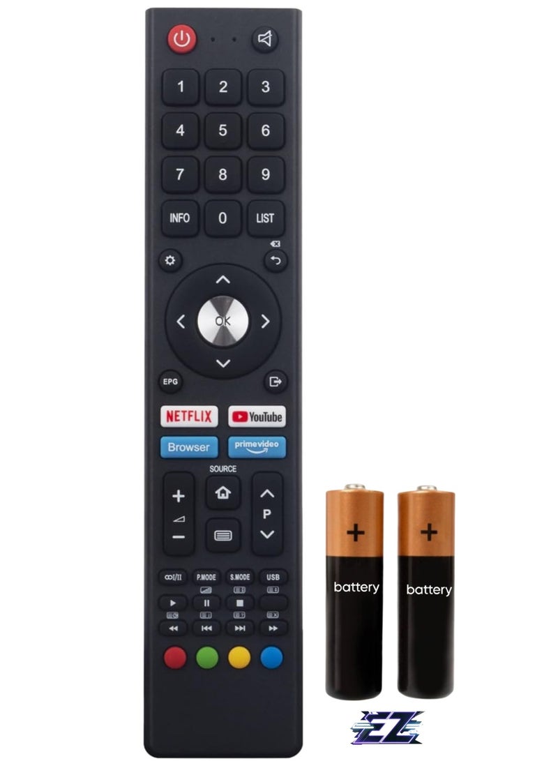 ELTRAZONE Replacement Remote Control GCBLTV02BDBIR Suitable for Chic TV U50H7L U50H7N U55H7L U55H7N with battery - Image 1