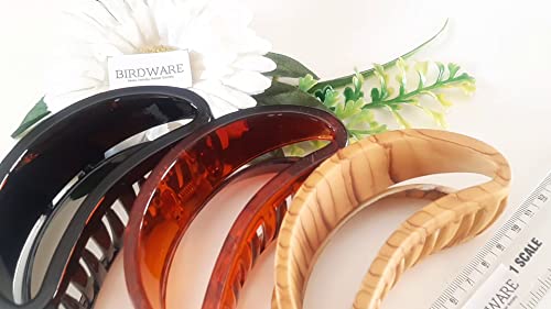 BIRDWARE Imported Acrylic Stone Butterfly Big Size Hair Clips for Women (Pack of 3, D-shape) - Image 4