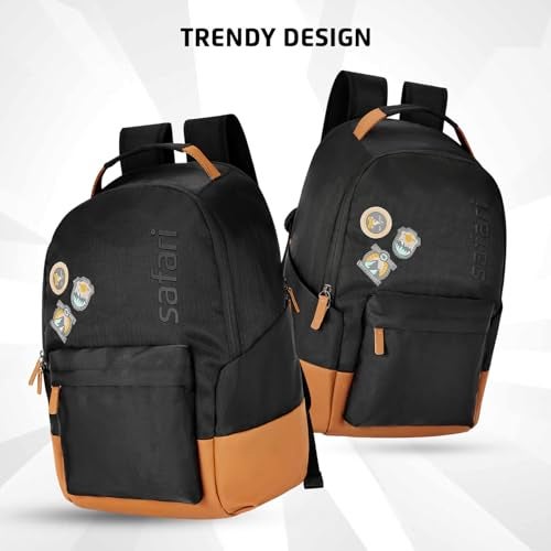 Safari Dart 3 24L College backpack, 2 compartments, 17" laptop compatible, Smart trolley sleeve, Front pocket, college backpack bags for women and men, travel bag, Ideal for Students, Color - Black - Image 4