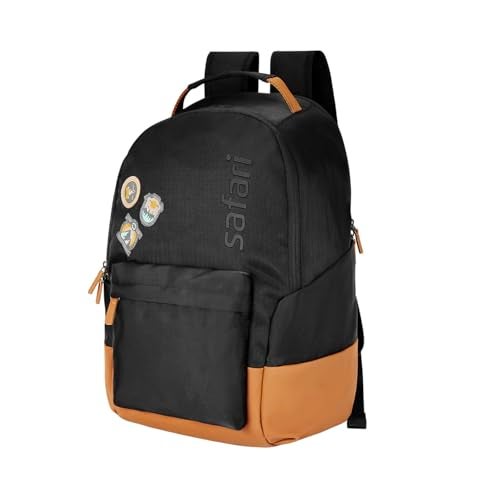 Safari Dart 3 24L College backpack, 2 compartments, 17" laptop compatible, Smart trolley sleeve, Front pocket, college backpack bags for women and men, travel bag, Ideal for Students, Color - Black - Image 1