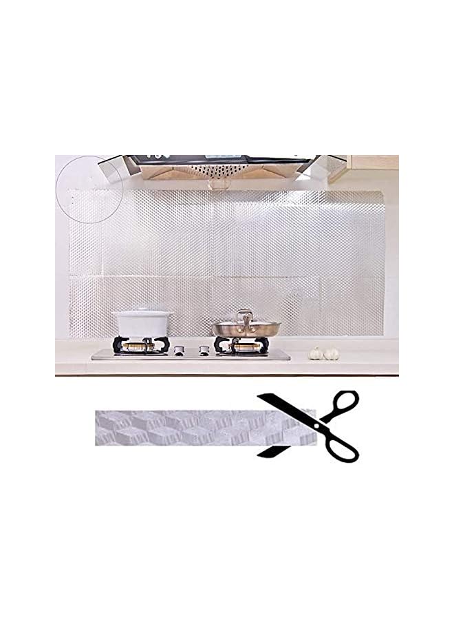 Zaboon Backsplash Wallpaper Stickers Kitchen Stickers Self Adhesive Kitchen Aluminum Foil Stickers Oil Proof Waterproof Kitchen Stove Sticker Wall Stickers 15.6 X117Inch Style 1 - Image 4