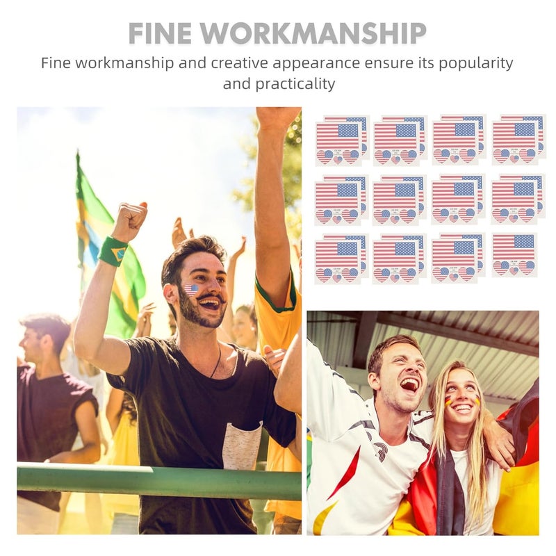 25Pcs Patriotic American Flag Body Tattoos Stickers for Independence Day July Arm Decals Temporary Stickers - Image 3