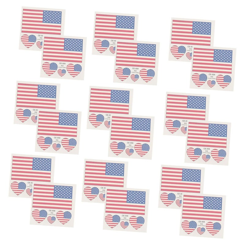 25Pcs Patriotic American Flag Body Tattoos Stickers for Independence Day July Arm Decals Temporary Stickers - Image 1