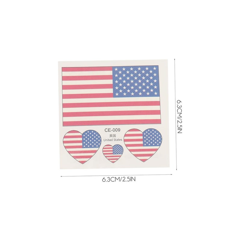 25Pcs Patriotic American Flag Body Tattoos Stickers for Independence Day July Arm Decals Temporary Stickers - Image 2