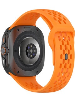 ZORE Galaxy Watch Ultra 47MM KRD-119 Perforated Design Silicone Strap-Orange  - Image 3