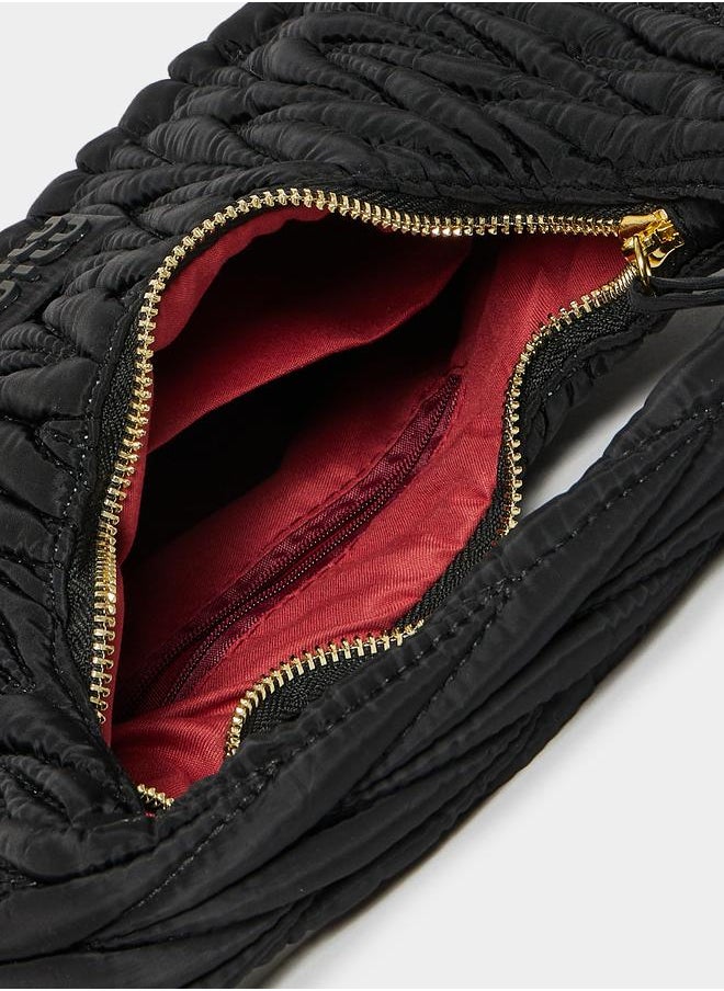 Take Two Quilted Hobo Bag with Zip Closure