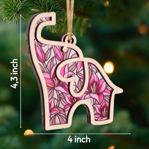 Sensemory Best Friend Birthday Gifts, Friendship Elephant Ornament, Elephant Gift for Women, Unique for Friends, Birthday for Friends (Pink) - Image 2