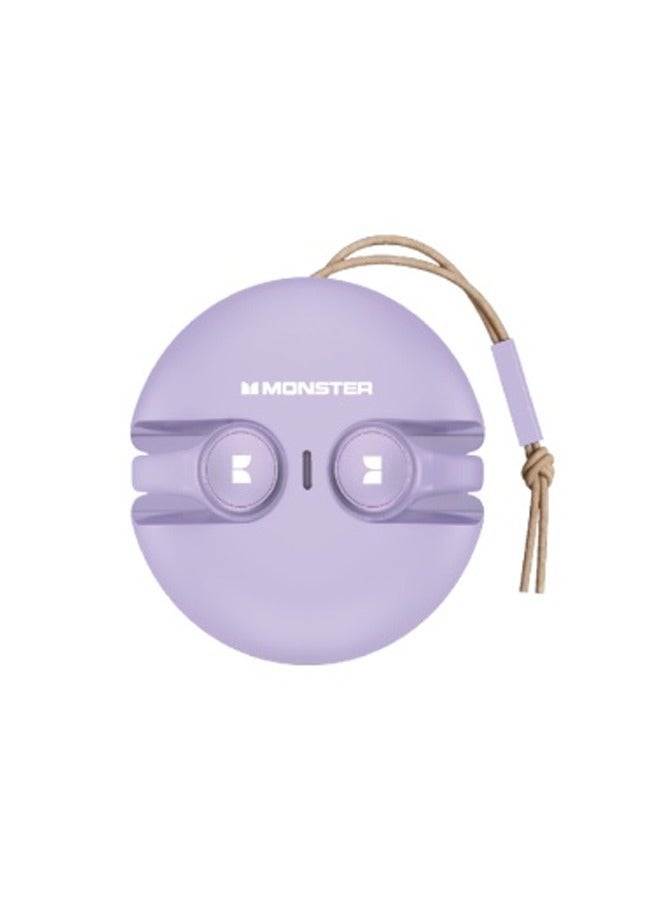 Monster Earbuds XKT21 Wireless Earbuds Bluetooth 5.3 Earphones Ear Clip For Music Gaming Low Latency Headset Touch Control Noise Cancelling Purple - Image 1