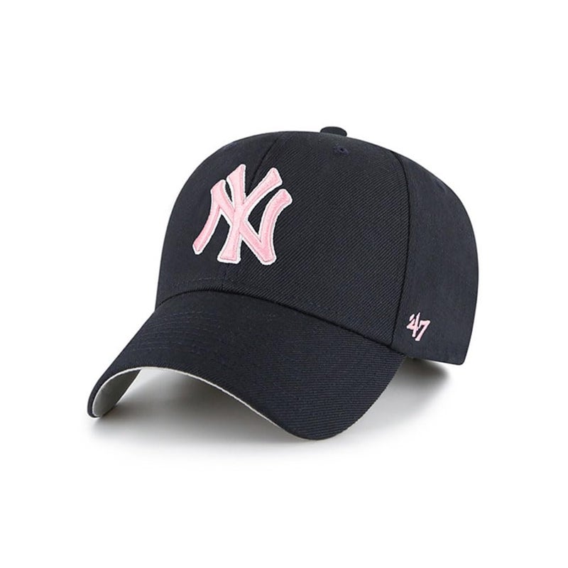 47 '47 York Yankees MVP Wool Hat Cap Navy/Baby Pink - Image 1