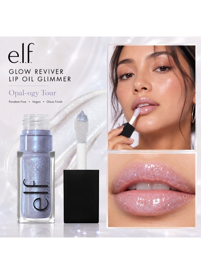 elf Glow Reviver Lip Oil Glimmer, Opal-ogy Tour - Image 1