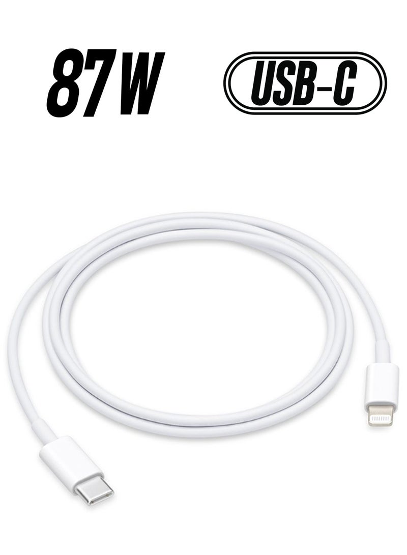 ابل  كابل بيانات USB-C إلى Lightning أبيض - Image 1