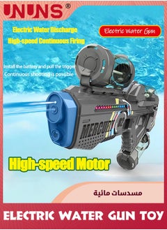 UNUNS Electric Water Gun Toy,Automatic Super Soaker Water Guns With LED Light,High Capacity,Long Distance Squirt Gun,Pulse Water Bullet Firing,Blaster Shooting Game,Summer Pool Beach Party Water Toy,Grey  - Image 2