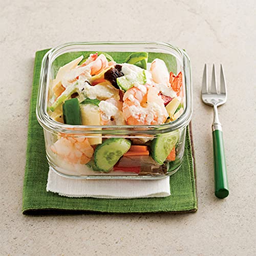 Glasslock Korea Tempered Glass Lunch Box for Office Use - Square, 490ml, Set of 2 - Airtight Glass Tiffin Box With Carry Bag for Office for Men & Women - Microwave/Dishwasher/Fridge/Freezer Safe - Image 2
