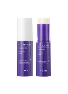SCINIC Set of 2 SCINIC Collagen Ampoule Stick  035 floz Each AntiAging  Hydrating MultiBalm with LowMolecular Collagen  Fermented Oil for Firm Radiant Skin  Korean Skincare 