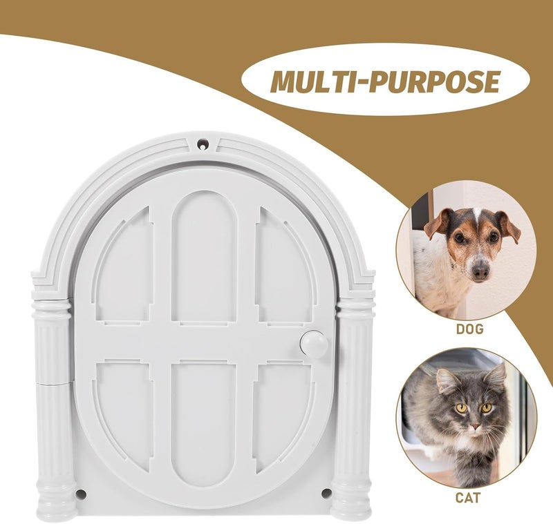 باب قط بلاستيكي من مادة PET بإطار ABS، باب كلب صغير مع رفرفة متأرجحة مناسب للقطط والكلاب الصغيرة - Image 3