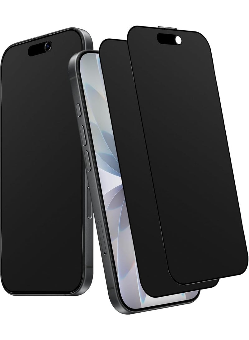 Muzz IPhone 17 Privacy Screen Protector Edge to Edge Matte Tempered Glass 9H Anti-Shatter Full Coverage  Face ID Compatible 2 Pack Iphone 17 5G 2025 - Image 1