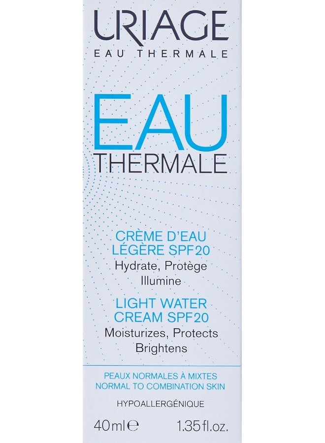 Uriage كريم ماء حراري خفيف 40 مل SPF 20 - Image 2
