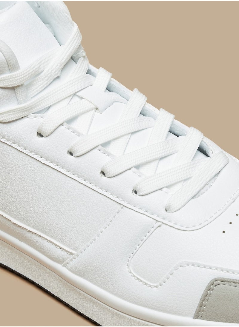 LBL by Shoexpress Mens Perforated Casual Sneakers with Panel Detail and Lace-Up Closure  - Image 5