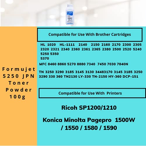Formujet 5250 JPN Toner Powder 100g Suitable for Refilling All Brother Toner Cartridges Like 1020, 2365, 3448,3185, 2160 and Many More - Image 4