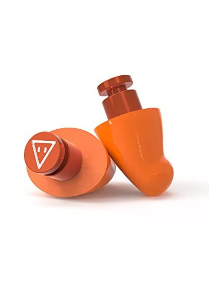 Flare Audio Flare Earshade – Earplugs – Block Sound – Aerospace Aluminium & Super Soft Memory Foam – Orange - Image 1