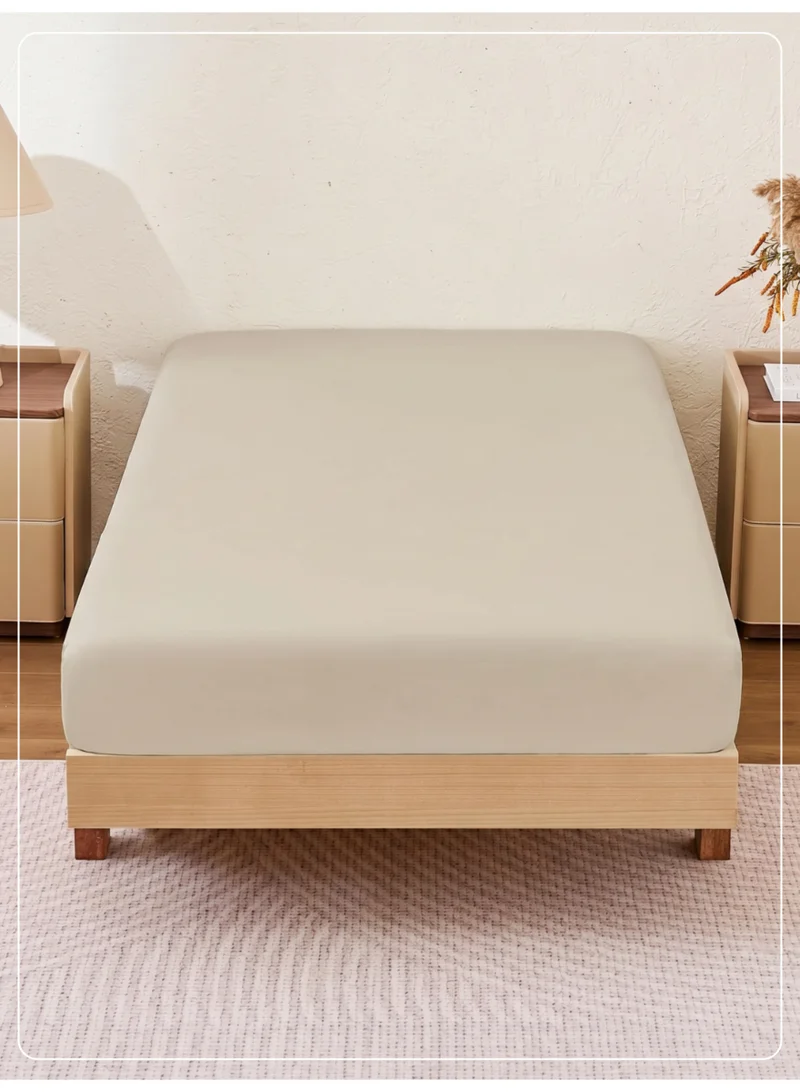 1 Pcs Single Fitted Sheet 90x200 cm | OEKO-TEX Certified Brushed Microfiber Deep Pocket Sheet with All Around Elastic | Ultra Soft, Wrinkle Resistant, Easy Care, Safe for Sensitive Skin
