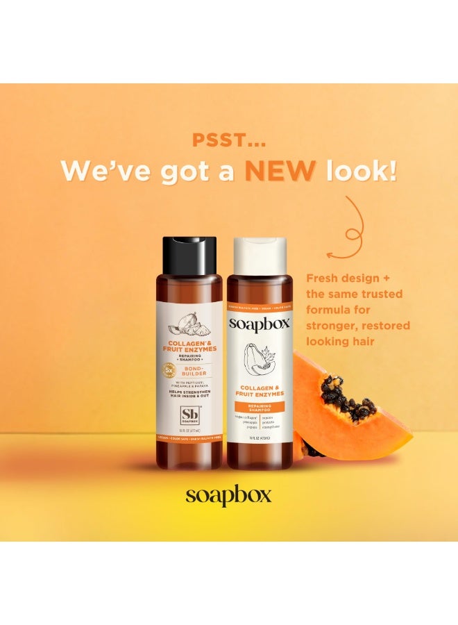 Soapbox Collagen & Fruit Enzymes Repairing Shampoo – Strengthen & Restore Damaged Hair – 473ml - Image 5