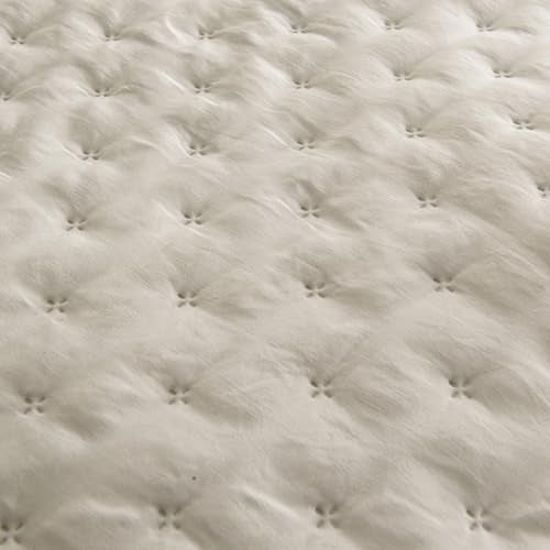 ROARINGWILD Beige Oversized California Cal King Size Quilt Bedding Set with 2 Pillow Shams, Lightweight Microfiber Bedspread Coverlet, Thin Comforter Bed Cover, 3 Pieces, 118x106 inches - Image 5