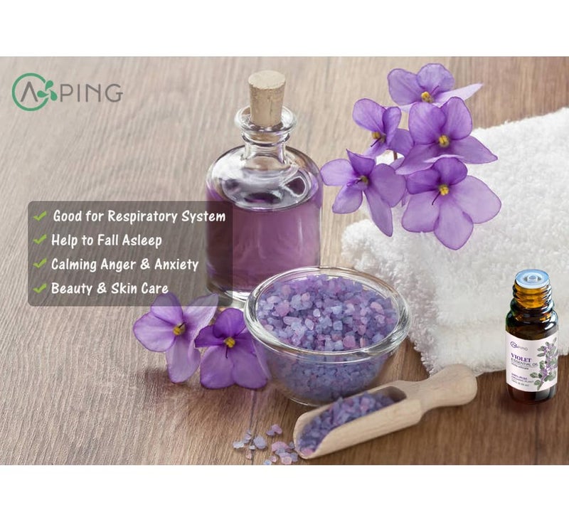 AOPING Violet Essential Oil - 100% Pure Organic Natural Plant (Viola odorata) Violet Oil for Diffuser, Aroma, Spa, Massage, Yoga, Perfume, 0.33oz - Image 2