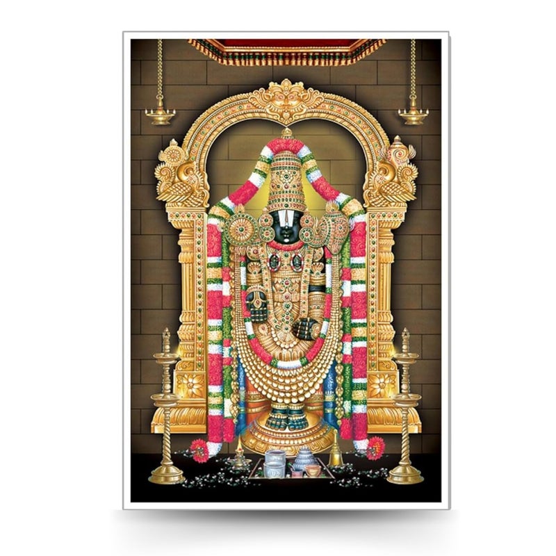 Masstone Masstone Tirupati Balaji Religious Paper Poster 12x18 inch Pack of 1