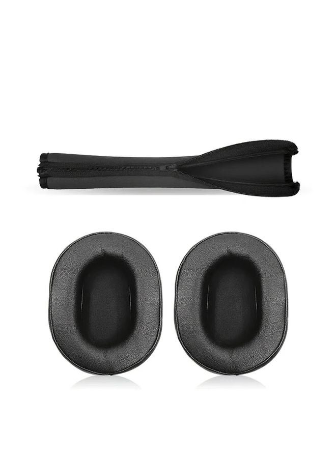 Black Ear Cover Headband Protective Pad Set for ATH MSR7 M50X M40 M50 Headphones - Image 5