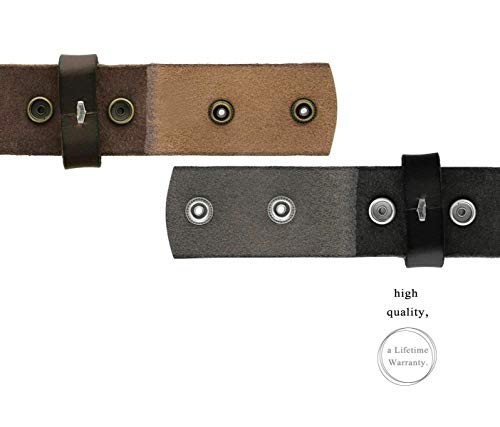 Belts.com 100% One-Piece Full Grain Leather Belt Strap with No Slot Hole 1-1/2"(38mm) Wide (Brown, 32) - Image 5