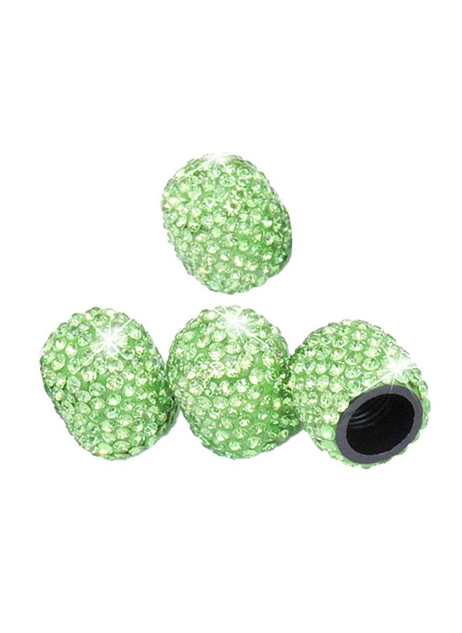 NIBEMINENT 4-Piece Universal Rhinestone Wheel Valve Cap Cover  - Image 1