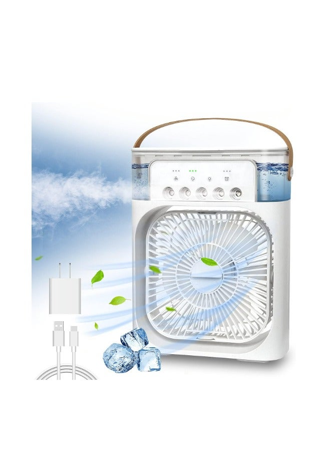 Macon portable Super Strong Air Conditioner USB Fan Mini Humidifier Cooler Fan 3 Gear - Image 1