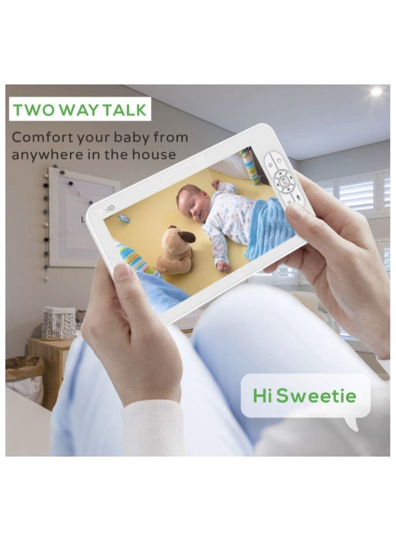 Crony SM70PTZ شاشة LCD عالية الدقة 7 بوصة لمراقبة الأطفال مع مكالمات صوتية - Image 4