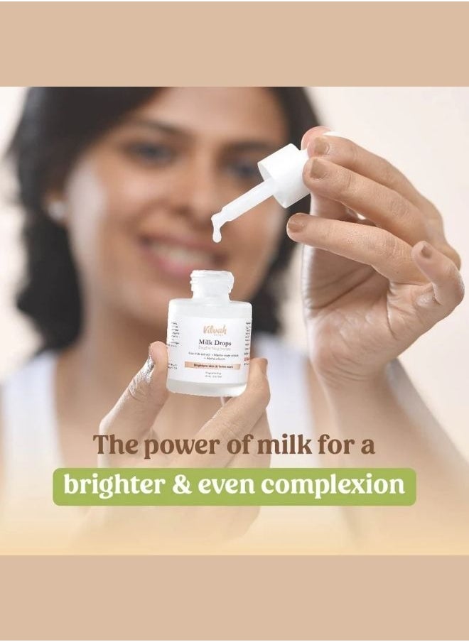 Milk Drops Brightening Serum for Brighter & Even Looking Skin Alpha Arbutin Rice Milk Extract 20ml