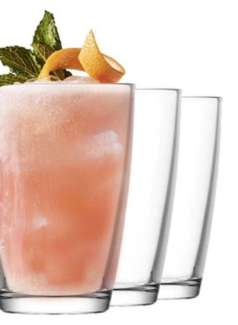 LAV 3 Pieces Vega Long Drink Tumbler Set 415 Ml - Clear - Image 3