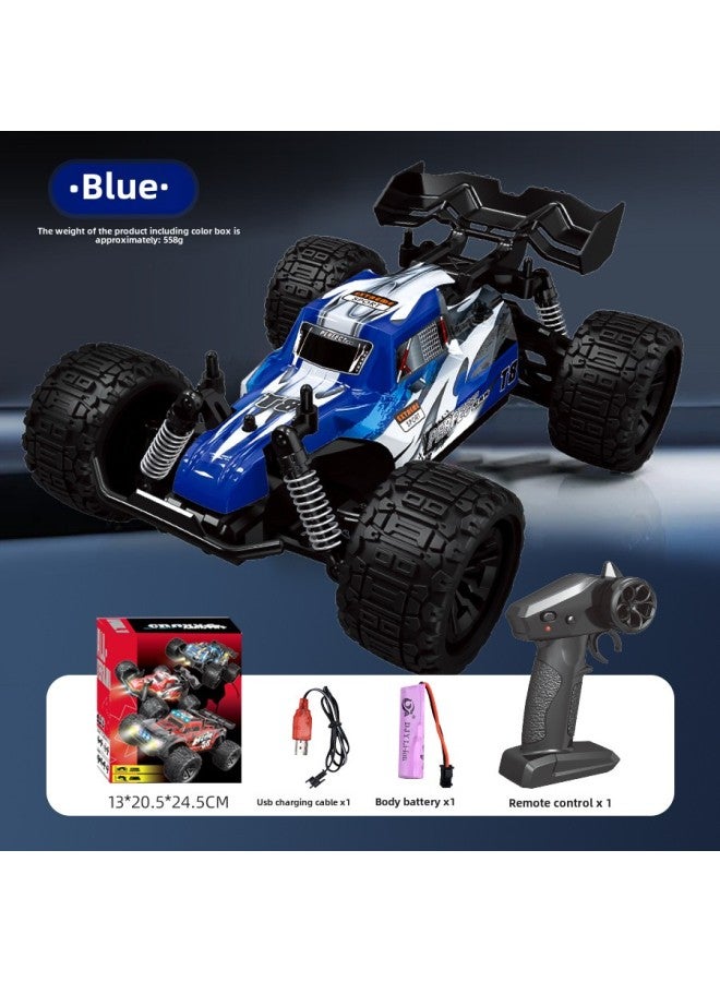 Children's Electric Remote Control Off-road Vehicle 2.4g Racing Speed Drift Stunt Climbing Racing Boy Toy Remote Control Car-Color:Yl-113 Electric 2.4g Remote Control Off-road Vehicle (blue)