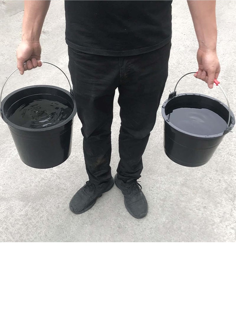 ABBASALI PVC Light Weight Bucket with Handle for Outdoor Gardeners,Construction Field etc With 3 Pair Gloves & 20Pcs Face Mask (1, BLACK)  - Image 3