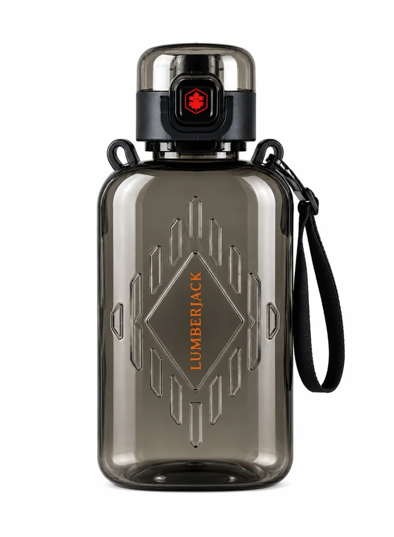 Lumberjack Lumberjack 750ml Square Water Bottle with Carry Rope & One-Click Lock Lid, BPA-Free Tritan, Premium Sports Bottle