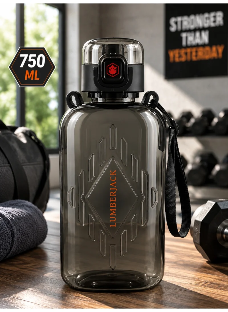 Lumberjack  Lumberjack 750ml Square Water Bottle with Carry Rope & One-Click Lock Lid, BPA-Free Tritan, Premium Sports Bottle  | Best Price UAE