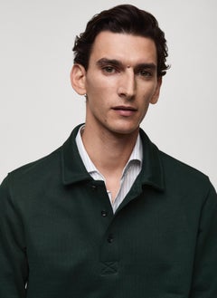 Mango Man Bola Polo Neck Half Zip Detailed Pullover Sweatshirt  - Image 3