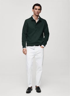 Mango Man Bola Polo Neck Half Zip Detailed Pullover Sweatshirt  - Image 5